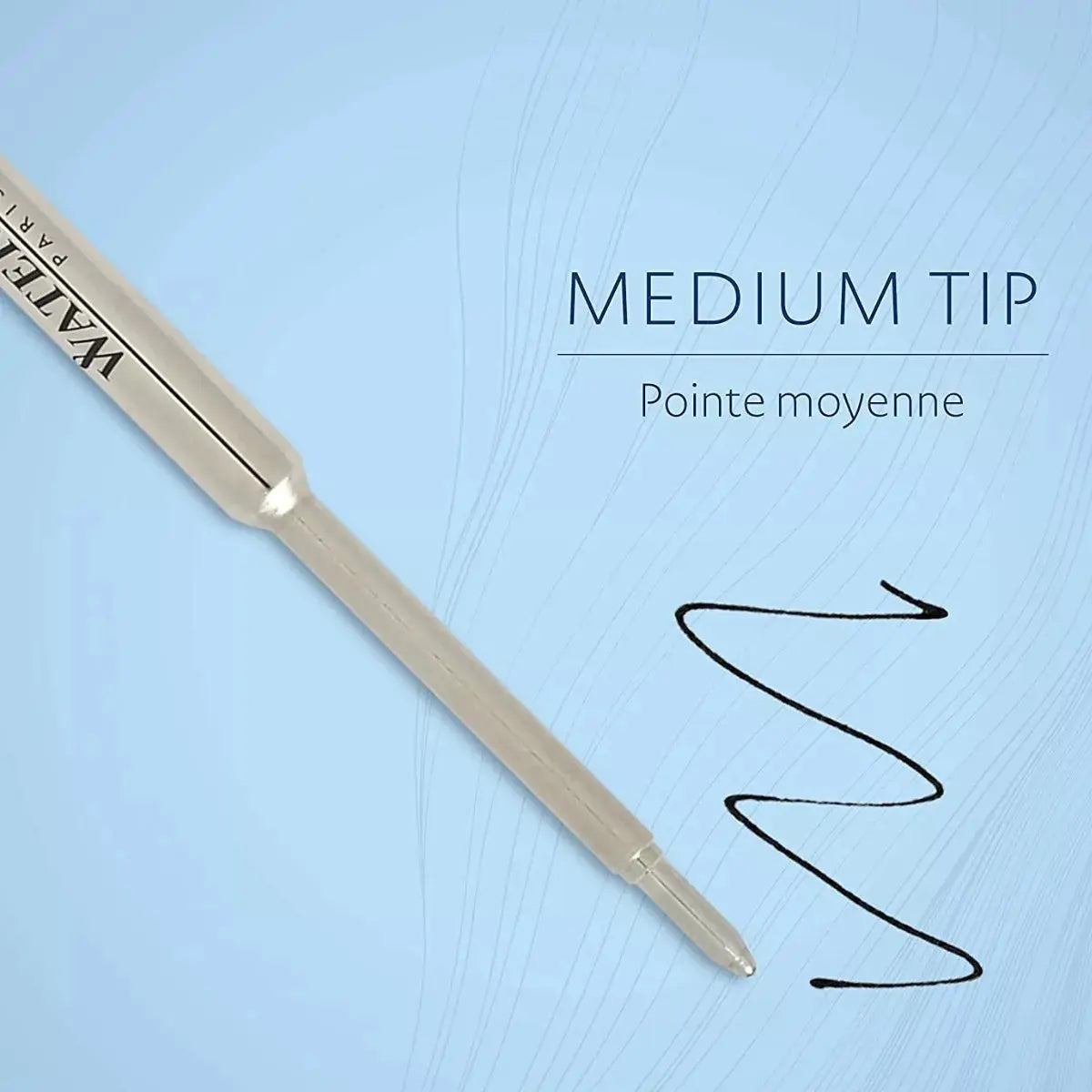 Repuesto Pluma Punto Medio Ballpoint Tinta Negra Waterman - Waterman - empaque
