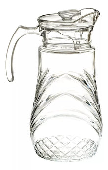 Jarra Vidrio Fina Grande Tapa 1.5 L Agua Cristal zafiro