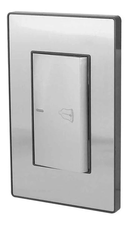 Placa Boton Timbre Sanelec 4644 Cordoba Acero Inoxidable - Sanelec - vista lateral
