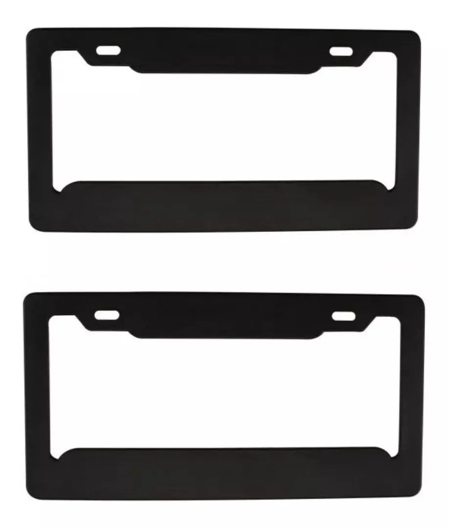 2pz Porta Placa Negro Plástico Universal Auto Carro Marco - Promoopcion