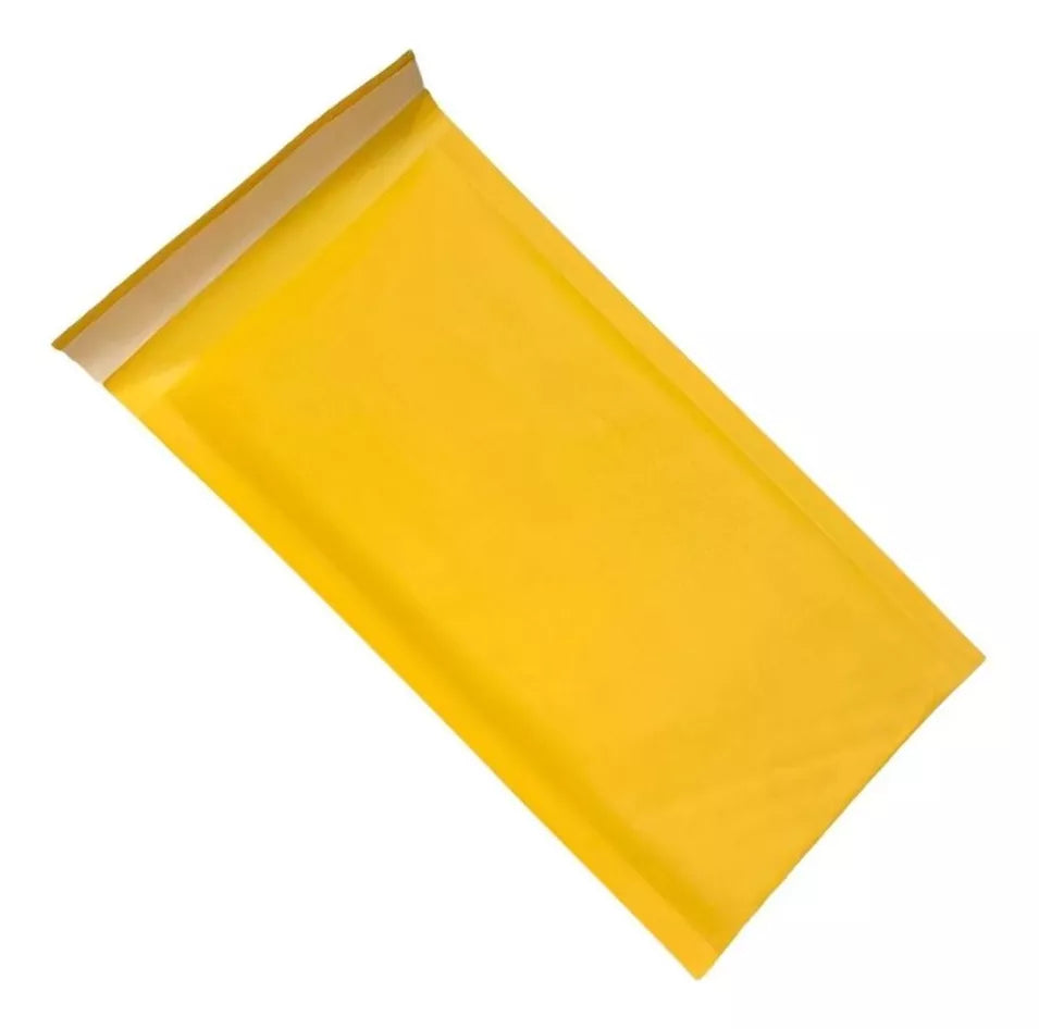 20 Sobres Burbuja Adhes 13 X 23cm Amarillo Papeleria