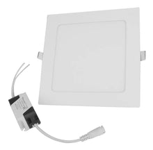 Luminario Led Sanelec 12w Cuadrado Empotrar Luz Fría Blanco
