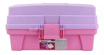 Caja Organizadora Multiusos Vanity Santul 2 Niveles Rosa