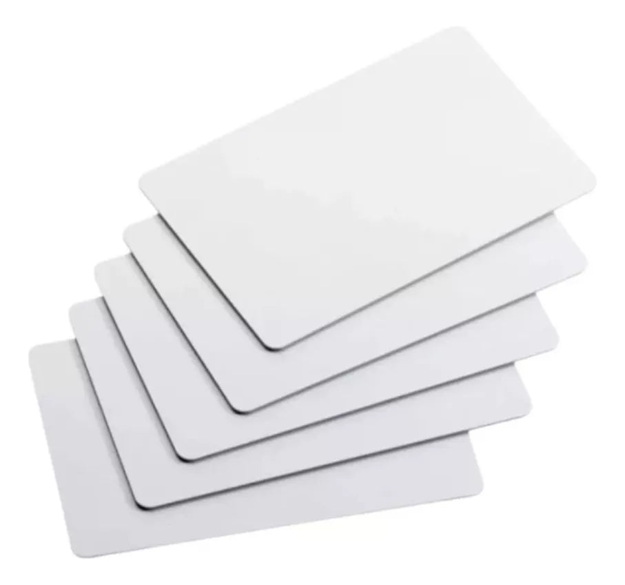 20 Pzas Tarjeta Pvc Blanca Para Sublimar Color Make 5 X 9 Cm