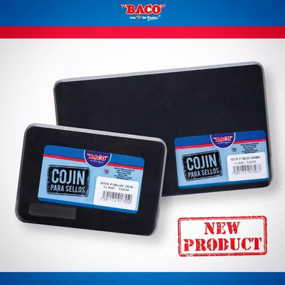 Cojin Para Sellos Baco Sin Tinta Grande Plastico 18x10 Cm