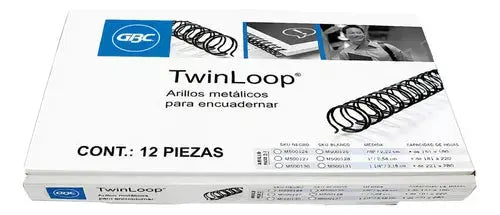 Espiral Gusano Metalico Gbc 1 1/4 Pulgada Paso 2:1 C/12 Neg - ACCO