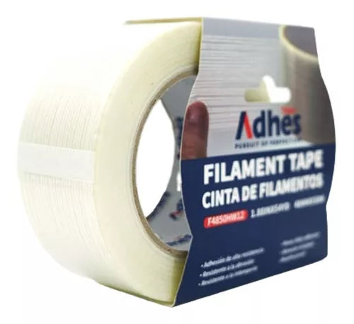 Cinta Canela Seguridad Filamento Reforzada Adhes Rollo 50m