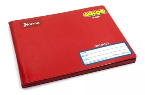 Cuaderno Forma Italiano 100 Hojas Norma Color Cosido Raya