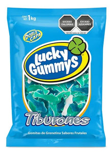 Gomitas Forma De Tiburones Lucky Gummys 1kg Frutal