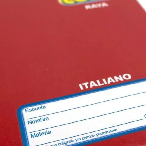 Cuaderno Forma Italiano 100 Hojas Norma Color Cosido Raya