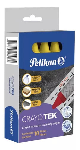 Crayones de Cera Pelikan Industrial Multiusos 10 Piezas Elegir Color