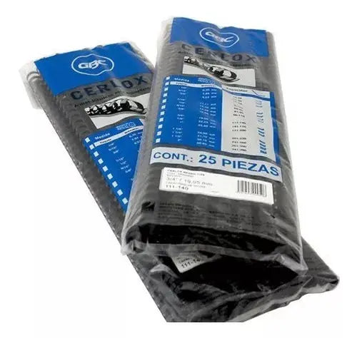 25 Arillos Plastico Engargolar Gbc 3/8 Color Negro 50 Hojas - GBC - vista lateral