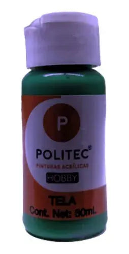 Pintura Acrilica Politec Hobby Tela 30ml Acaba Suave Verde claro - Politec