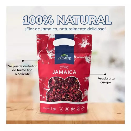 Jamaica Natural Premier De 1 Kilo Zipper Flor Para Infusion