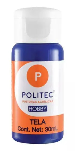 Pintura Acrilica Politec Hobby Tela 30ml Acaba Suave Azul cobalto - Politec