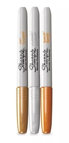 Marcadores Permanentes Sharpie Metálicos 3 Piezas