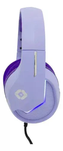 Audifonos Gamer Alambricos Morados Axolotl Vortred Luz Rgb - Vortred - vista lateral