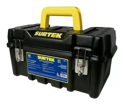 Caja Portaherramientas Plastica Surtek 17''x9''x8'' Negro