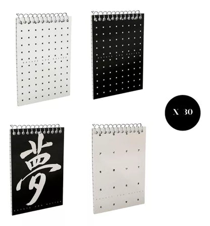 Pack 30 Mini Libretas Apuntes Block Rayter 40h Dif. Diseños