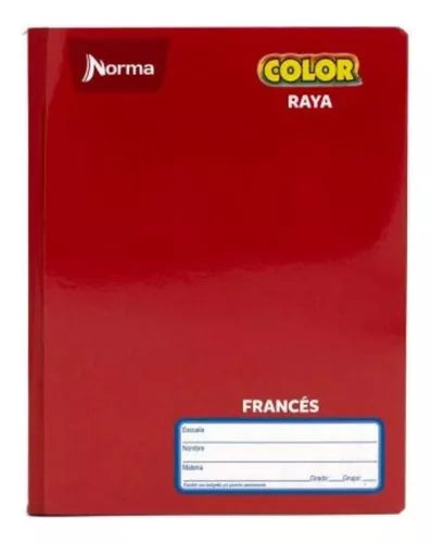 Cuaderno Forma Frances 100 Hojas Norma Color 360 Cosido Raya