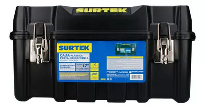 Caja Portaherramientas Plastica Surtek 17''x9''x8'' Negro