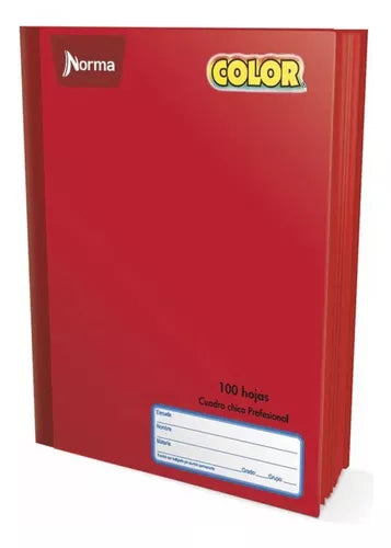 Libreta Cuaderno Profesional Cosido Norma 100hj Cuadro Chico