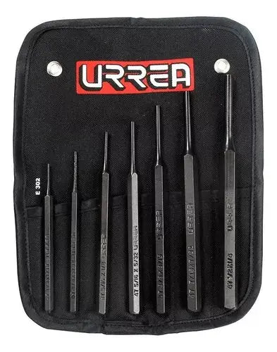 Urrea 47A Juego de punzones botadores rectos, 7 piezas - Urrea