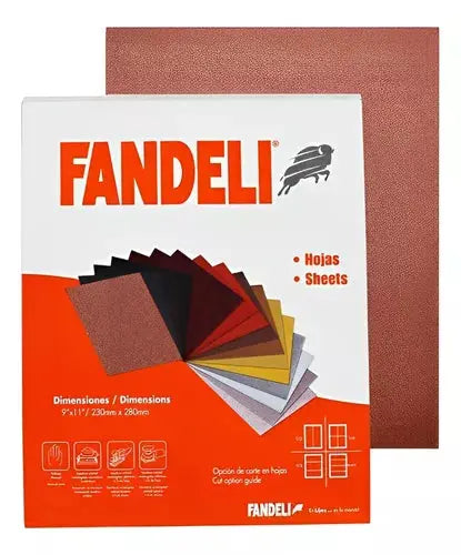 50 Lijas Fandeli J-86 G80 – Uso Profesional en Madera, Metal y Plástico - Marchante MX