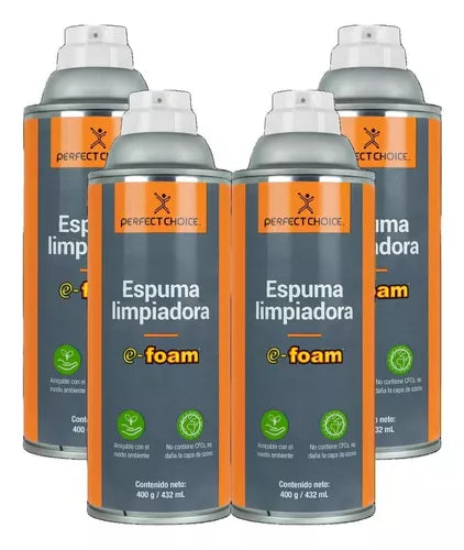 4 Pz Espuma Limpiadora E-foam Perfect Choice 400g C/u