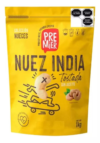 Nuez De La India Frita Premier Con Sal Marina 1 Kilo Zipper