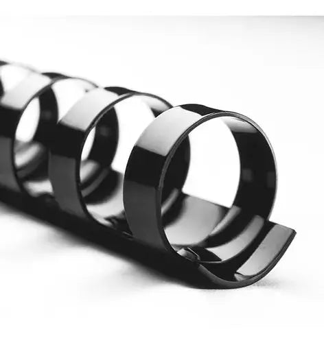 25 Arillos Plastico Engargolar Gbc 3/8 Color Negro 50 Hojas - GBC - detalle