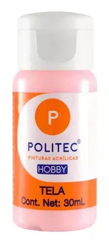 Pintura Acrilica Politec Hobby Tela 30ml Acaba Suave Rosa pastel - Politec