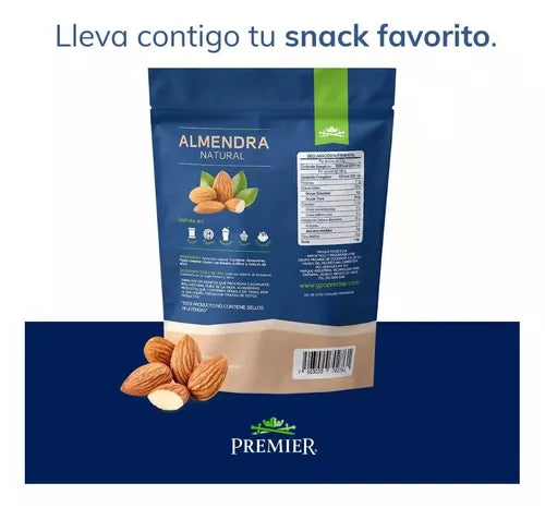 Almendra Natural Premier Premium Almonds De 1 Kilo Zipper