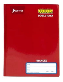 Cuaderno Frances 100 Hojas Norma Color 360 Cosido Doble Raya