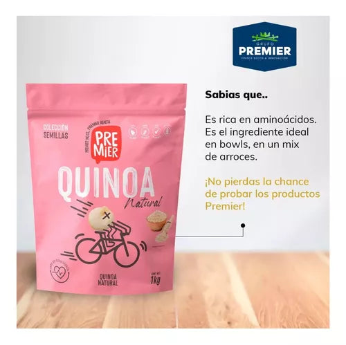 Quinoa Natural Premier De 1 Kilo Zipper Blanca Y Natural