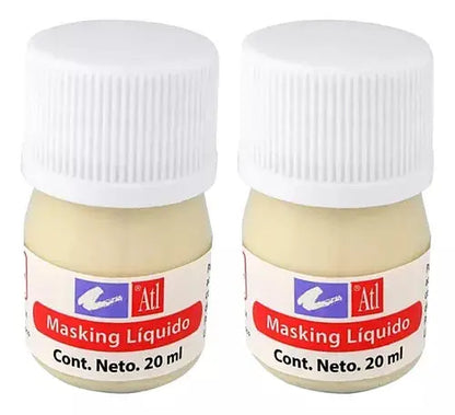 2 Masking Líquidos 20ml Atl Enmascarador Arte Pintura Rodin - Marchante MX