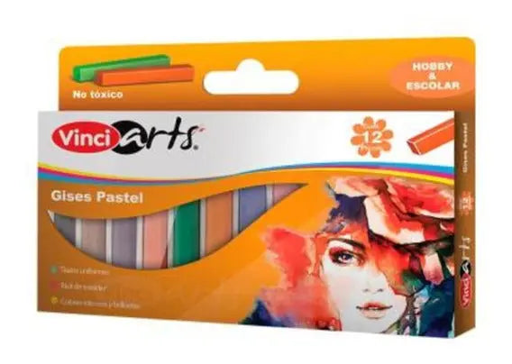 Gis Pastel Vinci Arts Colores Intensos  12 Piezas - Vinci