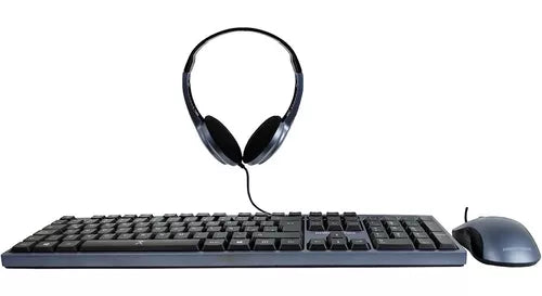 Kit Teclado Mouse Audifonos Diadema Microfono Perfect Choice