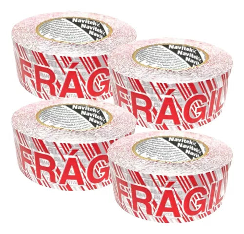 4 Pzs Cinta Adhesiva Empaque Frágil Navitek 48mm X 150m - Marchante MX