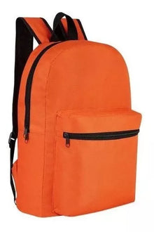 Mochila Escolar Juvenil Laptop Económica Unisex Colores Color Naranja