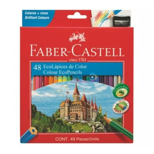 Lápices de Colores Faber Castell Profesional Hexagonal 48 Pz - MarchanteMX