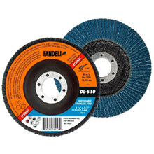 Disco Laminado Zirconia 4½ Grano 40 Fandeli  Desbaste Acero Inoxidable Fandeli