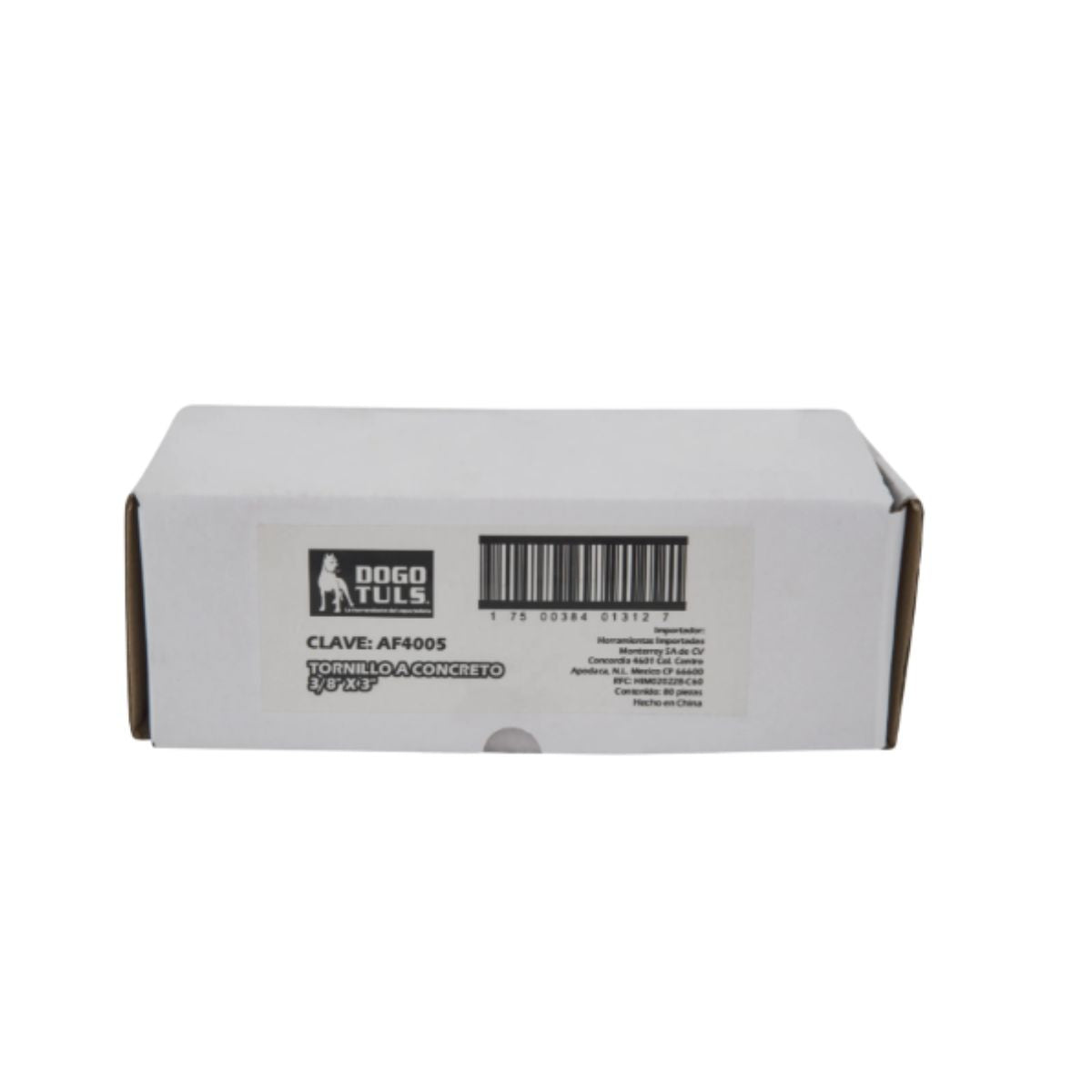 Caja 80 pz Tornillo Concreto Dogotuls Uso Pesado 3/8" x 3"