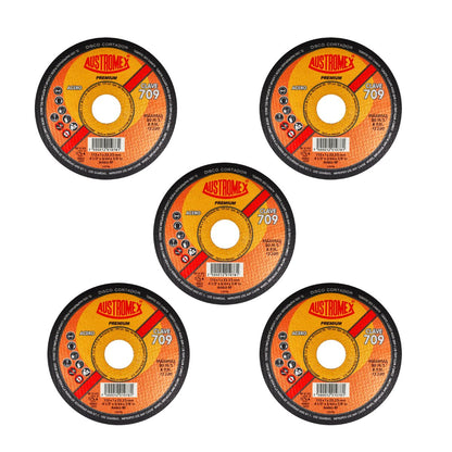 5pz Disco abrasivo para corte de acero al carbón de 115 x 1.0 x 22.23 mm