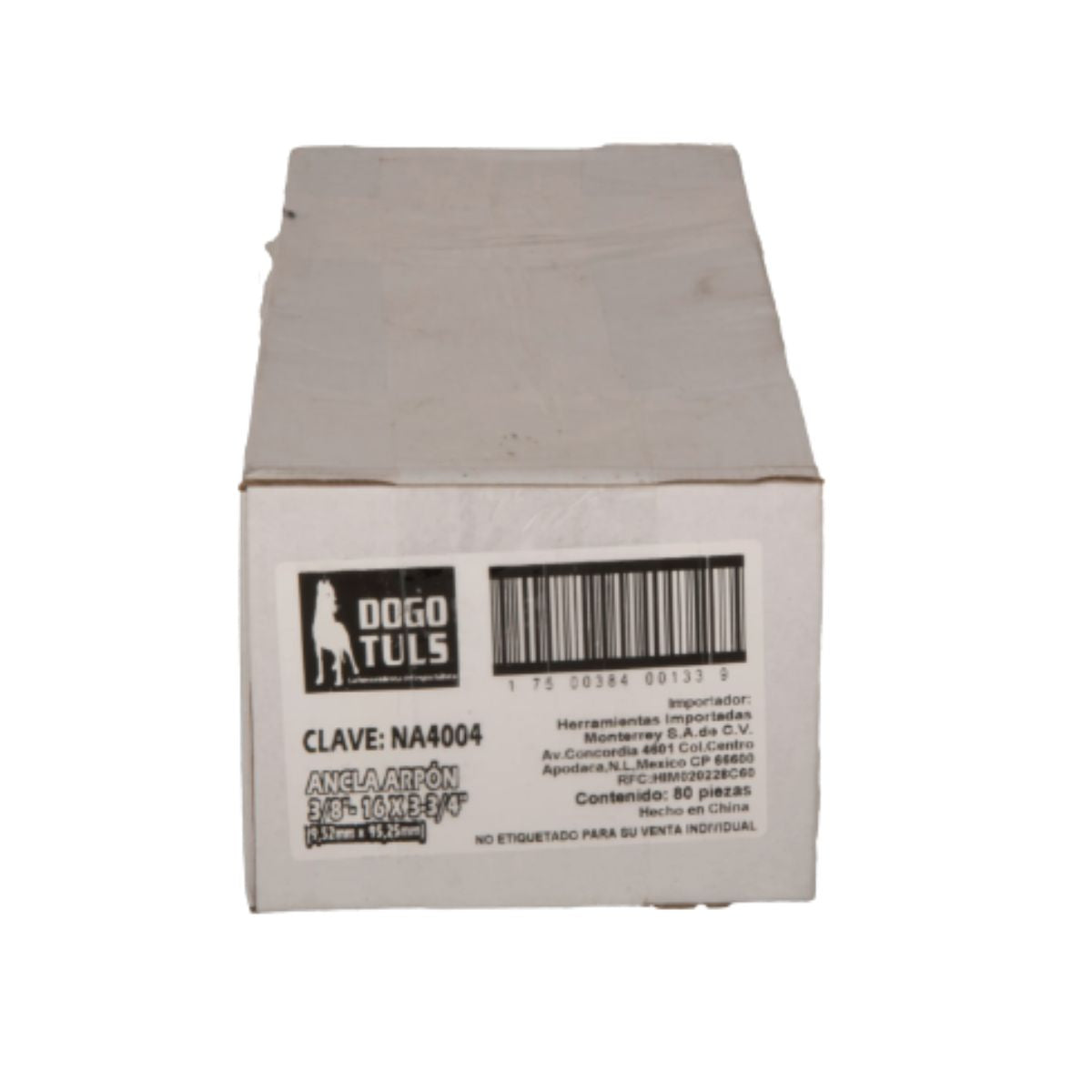 Caja 80 pz Ancla Arpón Dogotuls 3/8"-16 x 3-3/4"