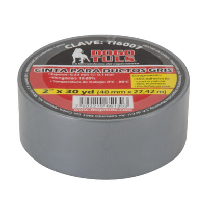 Cinta Ductos Dogotuls Gris 2" x 30 yd