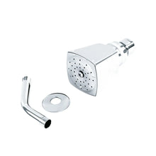 Regadera cuadrada metalica con brazo y chapeton Aksi