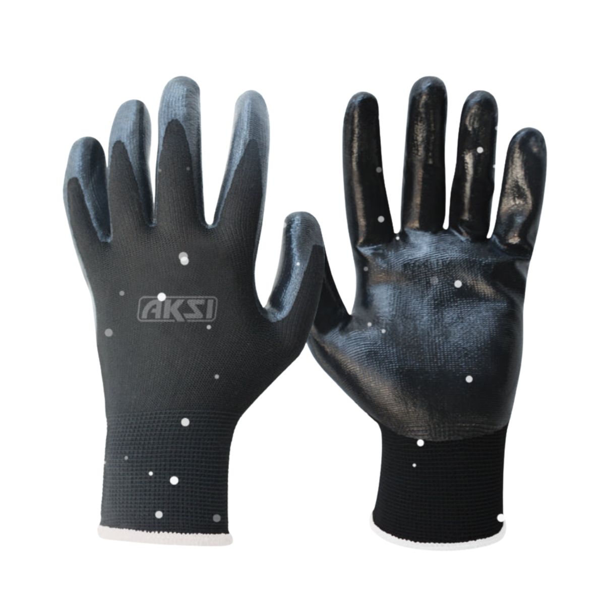 Guante de NYLON recubierto con nitrilo talla mediana