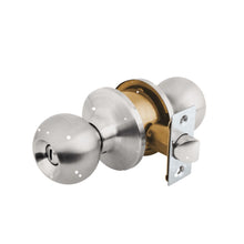 Cerradura de pomo tipo esfera cromo mate