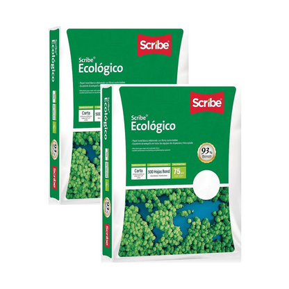 Papel Ecológico 1000 Hojas Scribe Blanco Carta